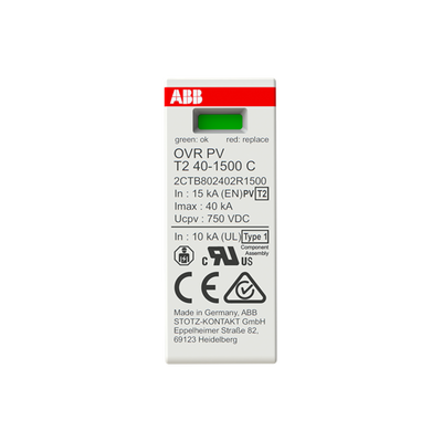 Cartucho OVR PV T2 40-1500 C
