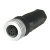 M12-C03 M12x8 Conector hembra tornillo