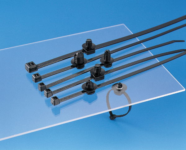Bridas con Fijación de Cabeza de Abeto en 2 Piezas y Disco 200x4.6 negro – Imagen 2 de 6
