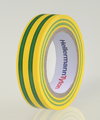 Cinta aislante de PVC 15mm x 10m verde/amarillo