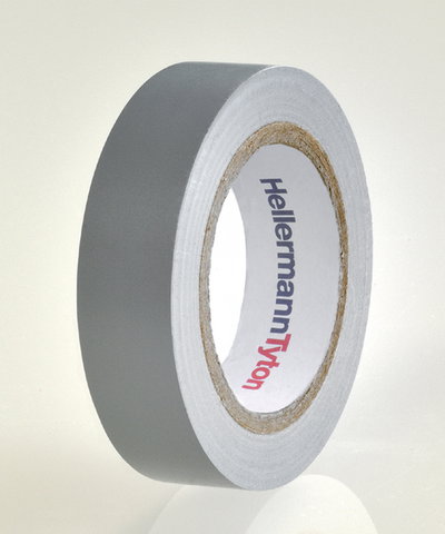 Cinta aislante de PVC 15mm x 10m gris