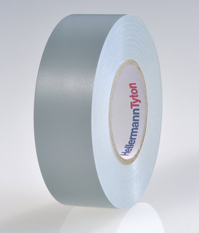 Cinta aislante de PVC 19mm x 20m gris