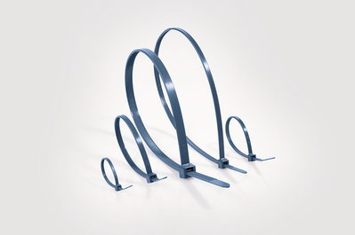 Bridas para la Industria Alimenticia, Detectables 387x7.6 PA66MP azul