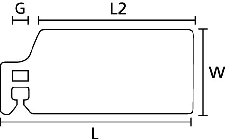 Bridas y Placas de Identificación para Marcaje de Cables 70x42 mm blanco – Imagen 5 de 5