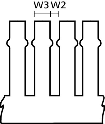 Canal Ranurado de PVC 60x60 mm, 2000 mm – Imagen 4 de 7