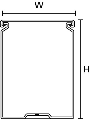 Canal Ranurado de PVC 60x60 mm, 2000 mm – Imagen 2 de 7