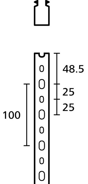 Canal Ranurado de PVC 60x60 mm, 2000 mm – Imagen 3 de 7