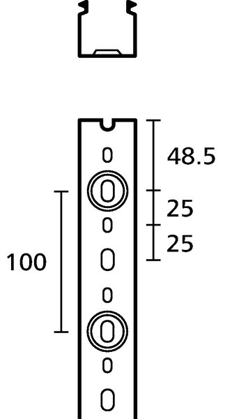 Canal Ranurado de PVC 60x60 mm, 2000 mm – Imagen 5 de 7