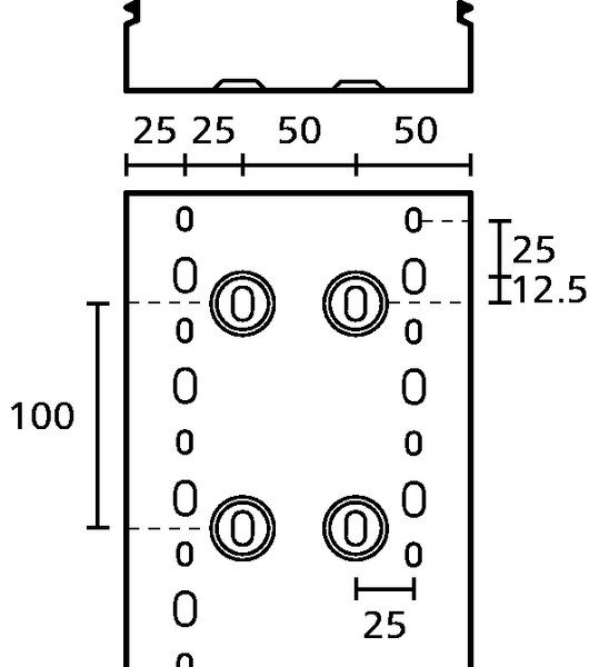 Canal Ranurado de PVC 25x80mm, 2000 mm – Imagen 8 de 8