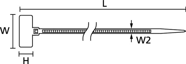 Bridas y Placas de Identificación para marcaje de cables 110x2.5 natural – Imagen 10 de 12