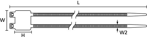 Bridas y Placas de Identificación para marcaje de cables 205x4,7 natural – Imagen 7 de 8