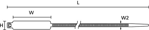 Bridas y Placas de Identificación para marcaje de cables 390x4,7 natural – Imagen 6 de 7