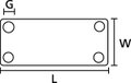 Bridas y Placas de Identificación para Marcaje de Cables 63.5x44.4 mm blanco