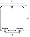 Retenedores de Cable 120x60 mm, PC/ABS, negro