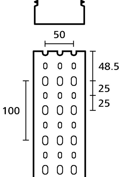 Canal de cableado 80x100 mm, sin halógenos, 2000 mm, gris – Imagen 3 de 6