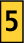 Señalizadores impresos 4,3-5,3mm amarillo con numero 5