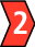 Señalizadores impresos semicortado rojo 1-3mm con numero 2