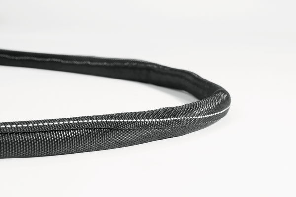 Funda Trenzado auto-cerrable 38-50 mm, PET, ignífugo, negro con hilo de identificación blanco, 15 m – Imagen 2 de 2