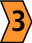 Señalizadores impresos semicortado naranja 1-3mm con numero 3