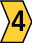 Señalizadores impresos semicortado amarillo 1-3mm con numero 4