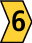 Señalizadores impresos semicortado amarillo 1-3mm con numero 6