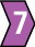 Señalizadores impresos semicortado violeta 1-3mm con numero 7