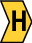 Señalizadores impresos semicortado 2,5mm amarillo letra H