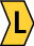 Señalizadores impresos semicortado 2,5mm amarillo letra L