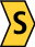 Señalizadores impresos semicortado 2,5mm amarillo letra S