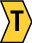 Señalizadores impresos semicortado 2,5mm amarillo letra T