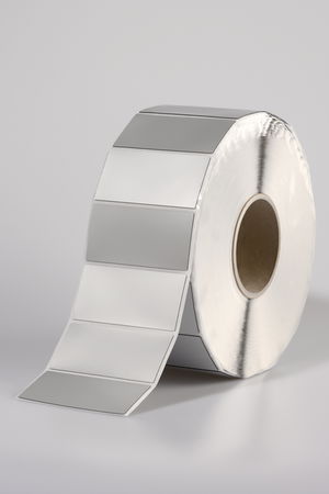 Etiquetas para Panel para Transferencia Térmica impresión27x8mm plata