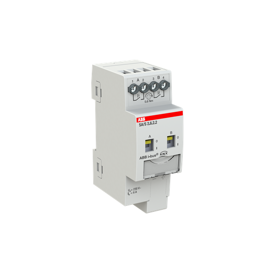 Actuador Interruptor, 2 canales, 6A, DIN