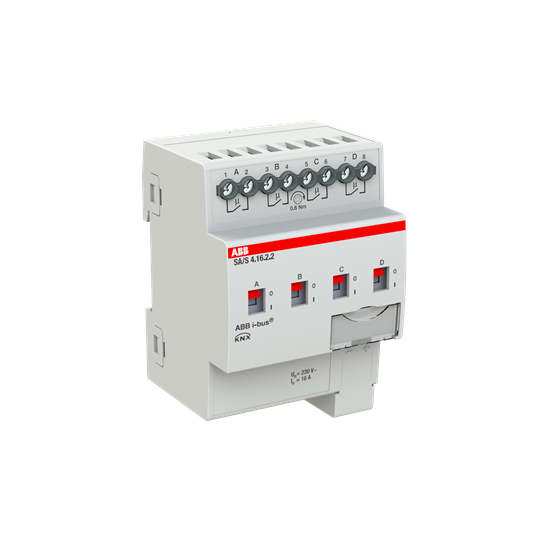 Actuador Interruptor, 4 canales, 16A,DIN