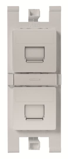 Soporte plano para 2x RJ45 con pers. PL