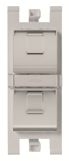 Soporte 45º para 2x RJ45 con pers. PL