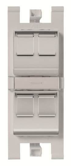 Soporte 45º para 4x RJ45 con pers. PL