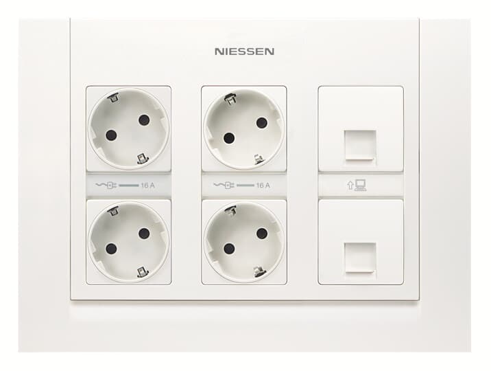 Kit caja de 3 columnas empotrar BL