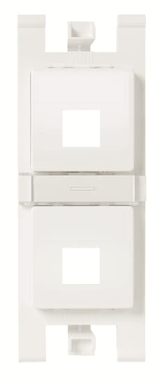 Soporte plano para 2x RJ45 sin pers. BL