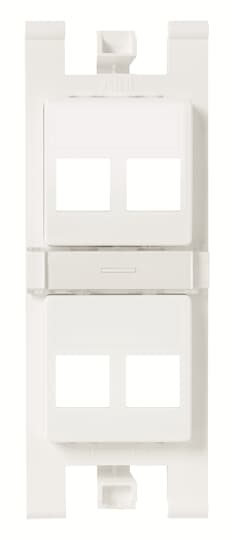 Soporte plano para 4x RJ45 sin pers. BL