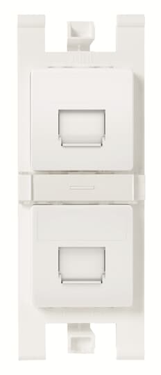 Soporte plano para 2x RJ45 con pers. BL