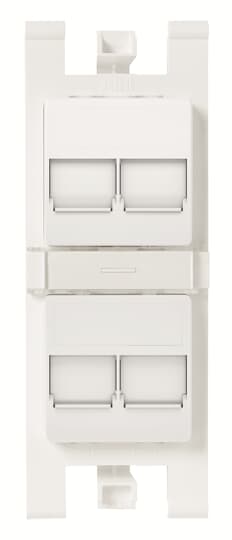 Soporte plano para 4x RJ45 con pers. BL
