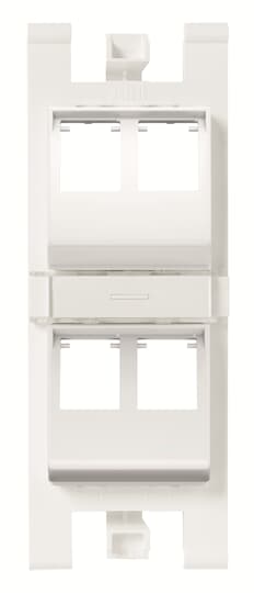 Soporte 45º para 4x RJ45 sin pers. BL
