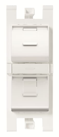 Soporte 45º para 2x RJ45 con pers. BL