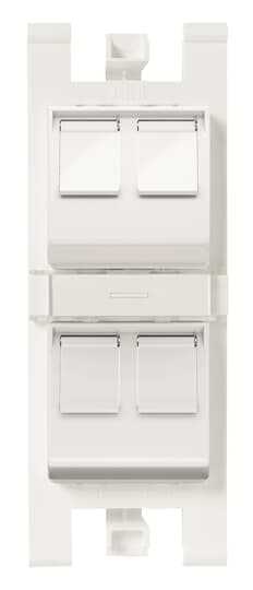 Soporte 45º para 4x RJ45 con pers. BL