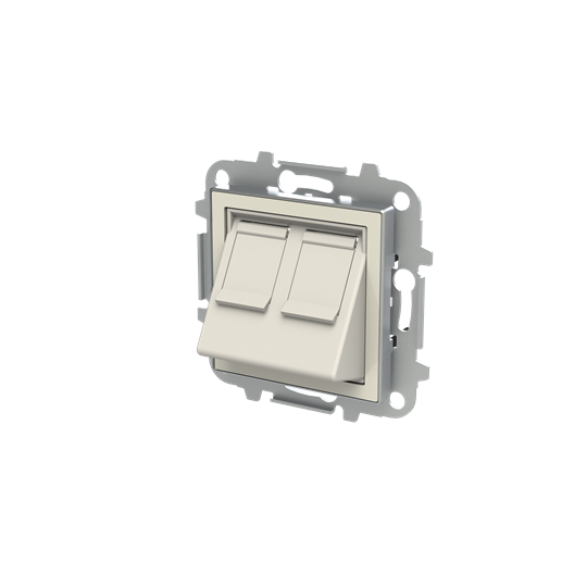 Tapa inclinada 2 conector informatico BL – Imagen 3 de 3