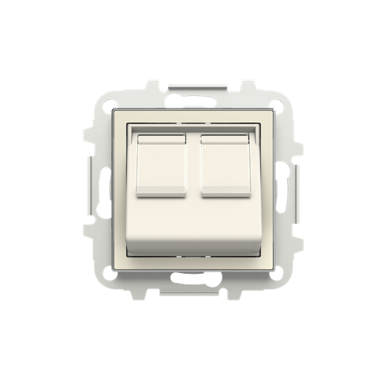 Tapa inclinada 2 conector informatico BL