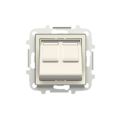 Tapa inclinada 2 conector informatico BL