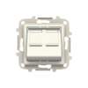 Tapa inclinada 2 conector informatico BE
