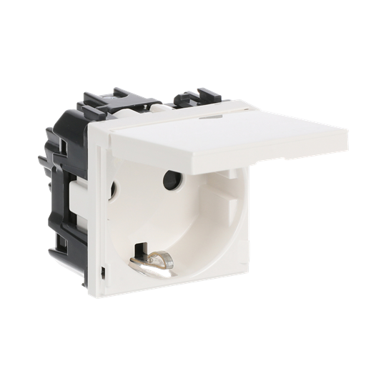 B.enchufe 2P+T c/ tapa p. inf. BL – Imagen 3 de 4