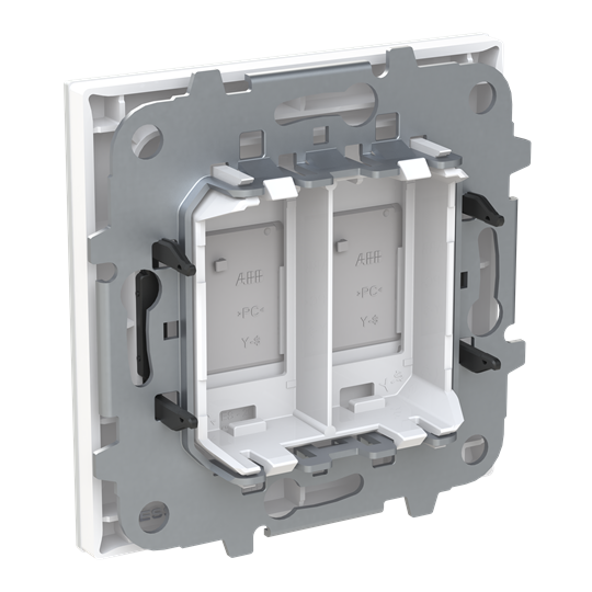 Tapa plana 2 soportes con persiana BL – Imagen 2 de 3